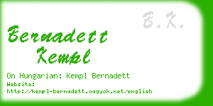 bernadett kempl business card